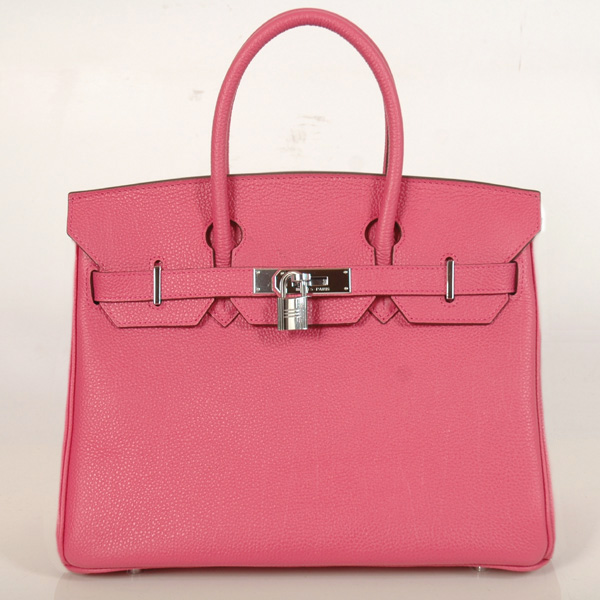 H30BJPS Hermes Birkin 30cm togo togo pelle a Peach con Silve